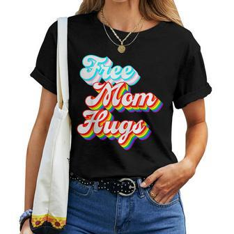 Free Mom Hugs - Lgbtq Trans Rainbow Pride Women T-shirt - Seseable