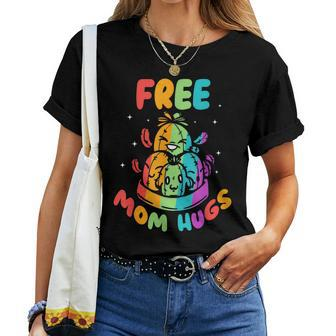 Free Mom Hugs Proud Gay Rainbow Pride Lgbtq Mother Mommy Women T-shirt | Mazezy