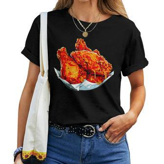 Fried Chicken Chicken Wings Fast Food Lover Women T-shirt - Seseable