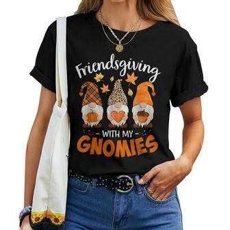 Friendsgiving With My Gnomies Thanksgiving Gnome Women T-shirt - Monsterry DE