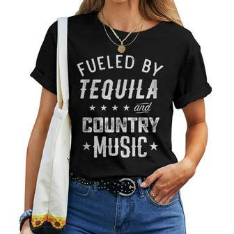 Fueled By Tequila And Country Music For Country Lovers Women T-shirt | Mazezy