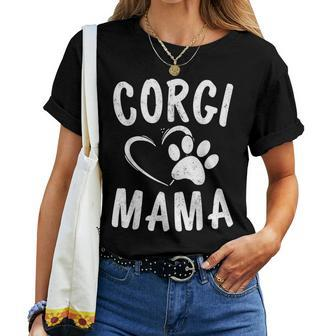 Fun Welsh Corgi Mama Pet Lover Apparel Dog Mom Women T-shirt | Mazezy DE