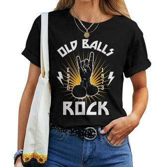 Funny 50Th Birthday Old Balls Club 1973 My Balls Rock Women T-shirt - Seseable