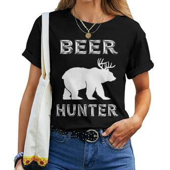 Bear Deer Beer Hunting Women T-shirt | Mazezy