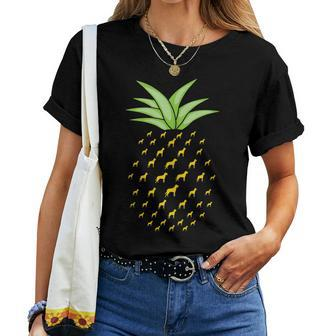 Estonian Hound Dog Ananas Pineapple Women T-shirt | Mazezy