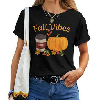 Fall Vibes Cute Couple Pumpkin Spice Coffee Lovers For Coffee Lovers Women T-shirt | Mazezy