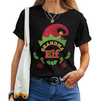 Grandma Elf Elf Ugly Christmas Sweater Women T-shirt | Mazezy