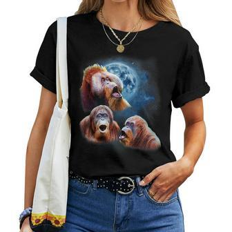 Orangutan Orangutans Howling At The Moon Women T-shirt - Thegiftio UK