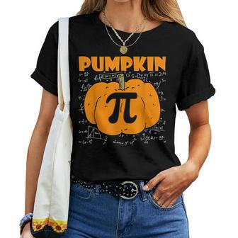 Pumpkin Pie Halloween Fall Thanksgiving Pumpkin Pi Fall Thanksgiving Women T-shirt | Mazezy