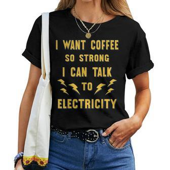 Funny Sarcastic Coffee Quote Java Personality Humor Joke Fun Women Crewneck Short T-shirt - Thegiftio UK