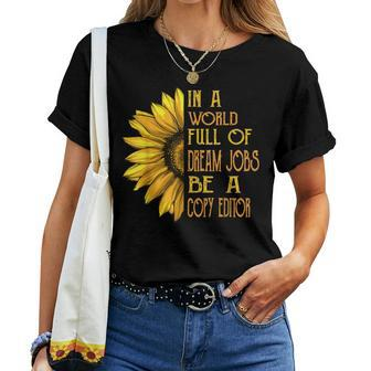 Sunflower Copy Editor Women T-shirt | Mazezy