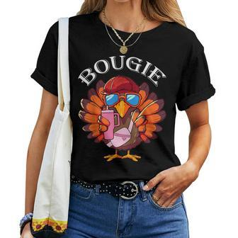 Thanksgiving Turkey Trendy Bougie Fall Vibes Kid Women T-shirt - Thegiftio UK