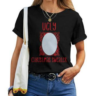 Ugly Christmas Sweater With Mirror Women T-shirt | Mazezy AU