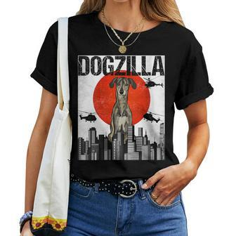 Vintage Japanese Dogzilla Sloughi Women T-shirt | Mazezy