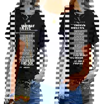 Warning Linguistic Sloppiness Teacher & Professors Women T-shirt | Mazezy