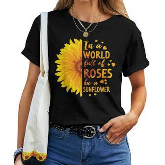 World Roses Sunflower Girls Love Women T-shirt | Mazezy UK