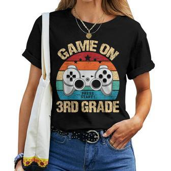 Game On 3Rd Grade Back To School 3Rd Grade Level Unlocked Women T-shirt - Seseable