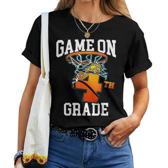 Game On 4Th Grade Basketball Back To School Student Boys Women T-shirt - Monsterry DE