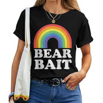Gay Bear Bait Rainbow Lgbt Women T-shirt | Mazezy
