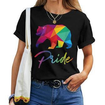 Gay Bear Pride Bears Lgbt Rainbow Flag Grizzly Women T-shirt Crewneck | Mazezy