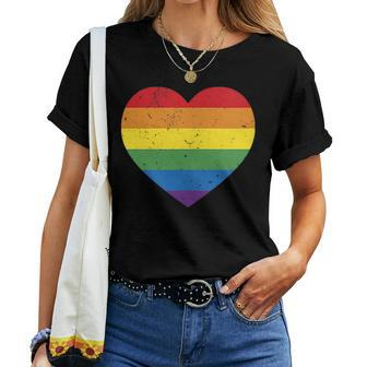 Gay Pride Heart Rainbow Flag - Perfect Pride Festival Women T-shirt Crewneck | Mazezy