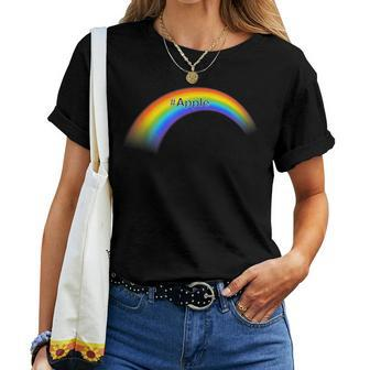 Gay Pride Rainbow Apple Women T-shirt | Mazezy