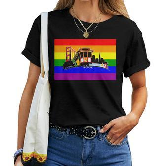 Gay Pride San Francisco - Rainbow Flag Lgbt Women T-shirt | Mazezy