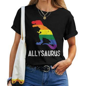 Gay Rainbow Dino Trex Ally Saurus Lgbt Flag Boys Toddler Kid  Women T-shirt Casual Daily Crewneck Short Sleeve Graphic Basic Unisex Tee