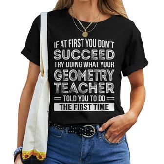 Geometry Teacher Appreciation Women T-shirt | Mazezy