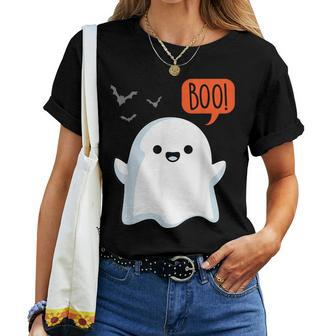 Ghost Saying Boo Spooky Halloween Cute Toddler Boys Girls Women T-shirt - Monsterry CA