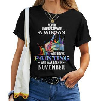 For November Guy Never Underestimate A Woman Who Loves Women T-shirt - Seseable