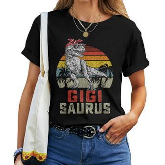 GigisaurusRex Dinosaur Gigi Saurus Family Matching Women T-shirt - Seseable