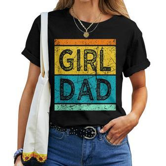 Girl Dad With Daughters Hashtag For Men For Dad Women T-shirt