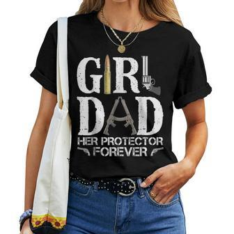 Girl Dad Her Protector Forever Father Of Girls Women T-shirt - Monsterry AU