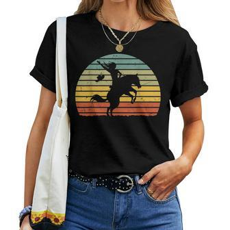 Girl Horse Riding Vintage Cowgirl Texas Ranch Woman Women T-shirt