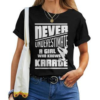 For A Girl Who Knows Karate Never Underestimate Women T-shirt - Monsterry DE