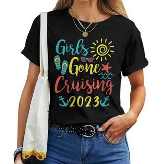 Girls Gone Cruising 2023 Matching Cruise Vacation Trip Funny Women T-shirt - Seseable