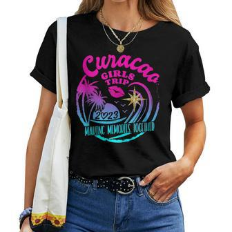 Girls Trip Curacao 2023 Vacation Weekend Birthday Squad Women T-shirt - Monsterry