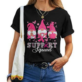 Gnome Support Squad Breast Cancer Awareness Gnomies Women T-shirt