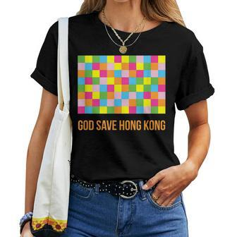 God Save Hong Kong Lennon Wall Flag For Hongkongers Protest Women T-shirt | Mazezy CA