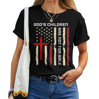 Gods Children Are Not For Sale Vintage Gods Children Quote Women T-shirt - Seseable