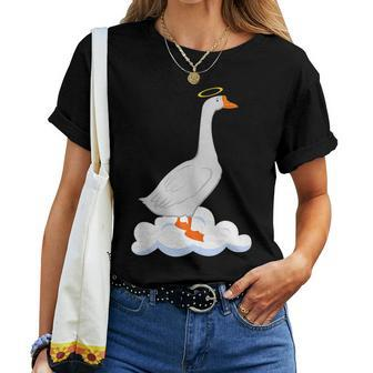 Gods Silliest Goose Duck Religion Women T-shirt | Mazezy