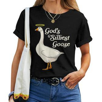 Gods Silliest Goose Gods Silliest Goose Duck Women T-shirt Crewneck | Mazezy