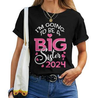 Im Going To Be A Big Sister 2024 Pregnancy Announcement Women T-shirt | Mazezy