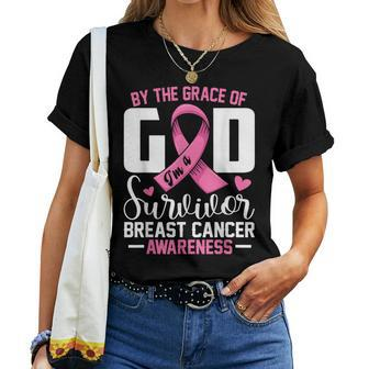 By The Grace God I'm A Survivor Breast Cancer Survivor Women T-shirt