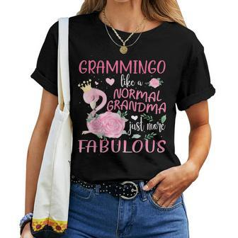 Grammingo Like A Normal Grandma Flamingo Gift For Women Women Crewneck Short T-shirt - Thegiftio UK