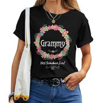 Grammy Best Grandma In The World Floral Grandmother Women T-shirt | Mazezy UK