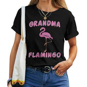 Grandma Bird Flamingo - Family Matching Bird Pink Women T-shirt | Mazezy