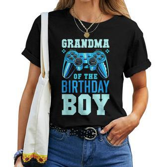 Grandma Of The Birthday Boy Matching Video Gamer Birthday Women T-shirt - Seseable