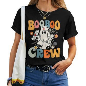 Groovy Boo Boo Crew Nurse Ghost Halloween Nurse Women T-shirt - Seseable